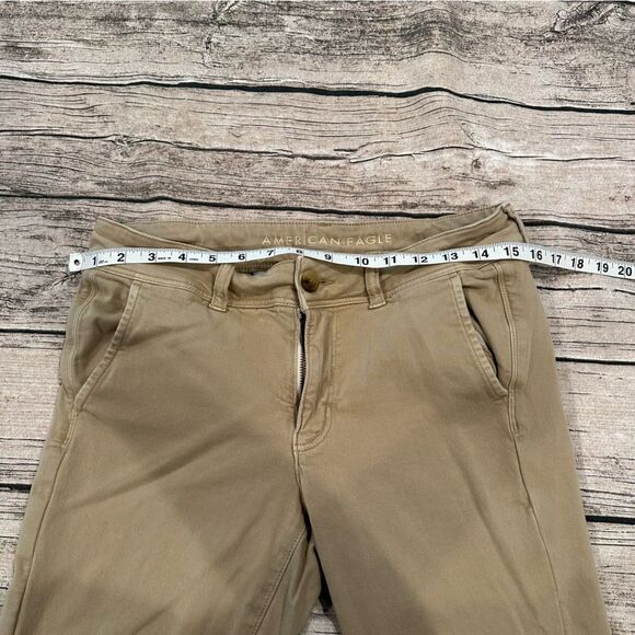 American Eagle Outfitters Kick Boot Khaki Pants Size 8 Extra Short (25” inseam) - Picture 5 of 11